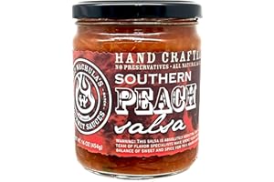 Hot Wachula's Southern Peach Salsa | Medium | Hand Crafted Small Batch Salsa | Made with Fresh All Natural Ingredients | Gluten Free | Low Sodium