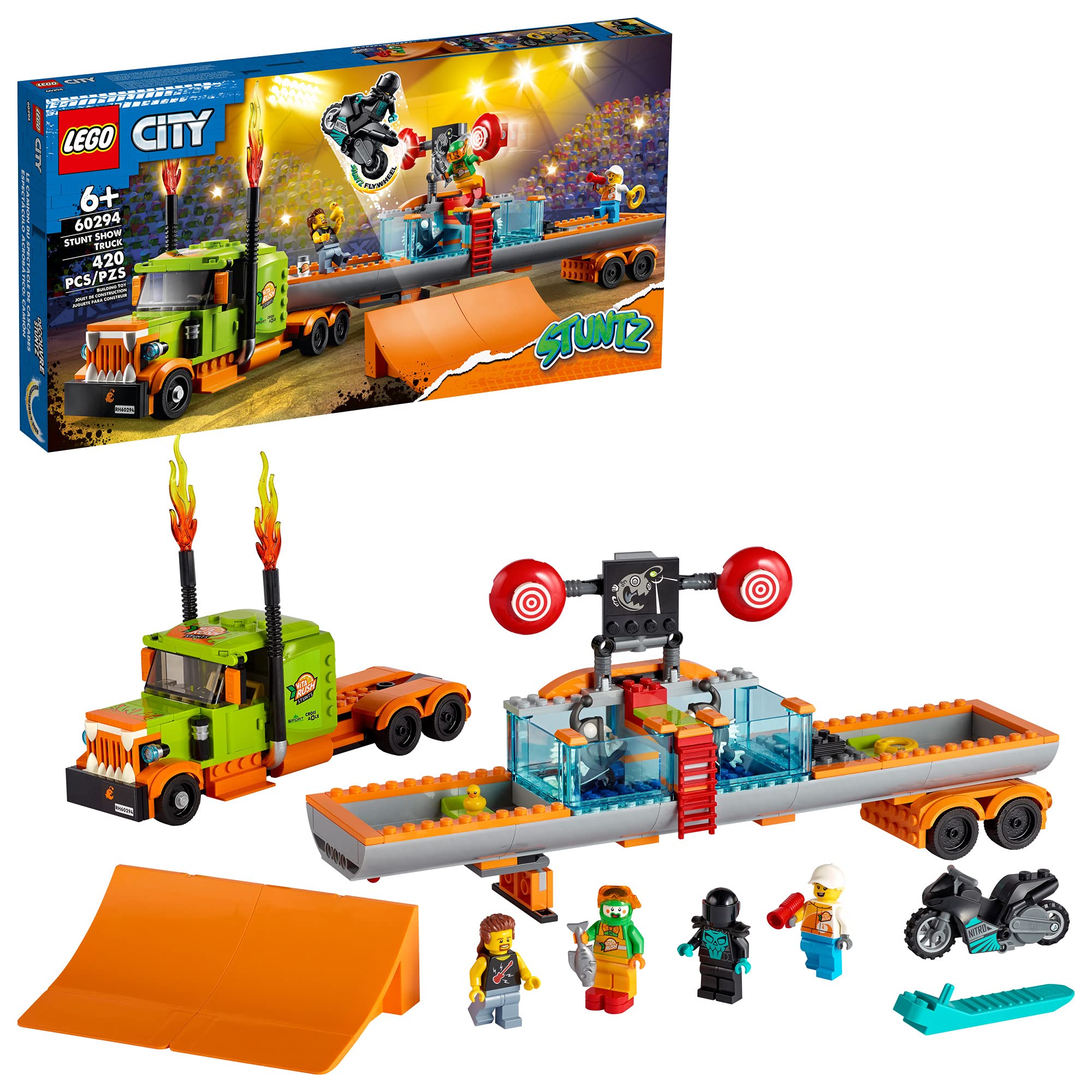 LEGO City Stunt Show Truck 60294 Building Kit (420 Pieces), Multicolor