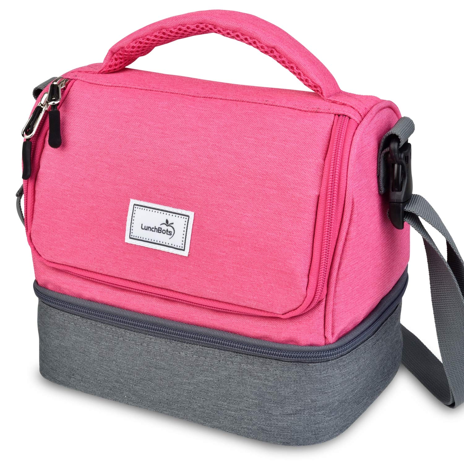 Photo 1 of * lunchbox is dirty *
LunchBots Duplex Insulated Lunch Bag - Dual Section Design Fits Uno, Duo, Trio, Quad, Rounds, Bento Cinco Perfectly - Roomy Thermal Lunch Bag - Pink
