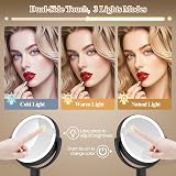 MOMOKUBA Makeup Mirror with Lights 1x/20x Magnification, 3 Color LEDs view 3