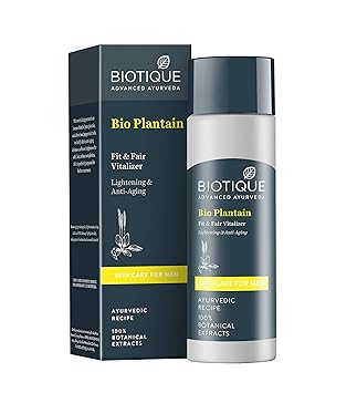 Biotique Bio Plantain Fit and Fair Vitalizer for Men, 120ml