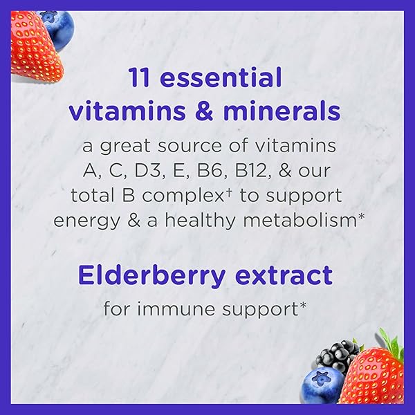 ZARBEE’S COMPLETE KIDS MULTIVITAMIN GUMMIES + IMMUNE SUPPORT, BERRY FLAVOR, HONEY-SWEETENED, GLUTEN-FREE & GELATIN-FREE, VITAMINS A, C, D3, E, B6, B12, FOLIC ACID & B-COMPLEX, 70 COUNT