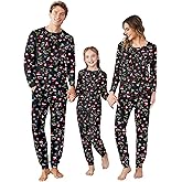 Ekouaer Matching Family Sets Christmas Pajamas Set Xmas Pjs Sleepwear Soft Matching 2025 Winter Loungewear (Christmas Hat,XL)