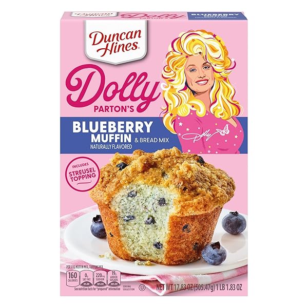 DUNCAN HINES DOLLY PARTON’S BLUEBERRY FLAVORED MUFFIN & BREAD MIX, EASTER BRUNCH, 17.83 OZ.