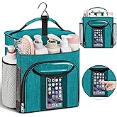 Attmu Mesh Shower Caddy Portable for Dorm College Essentials, Large Capacity Separate Compartment Hanging Toiletry Bag for College Student Camping Gym Travel Essentials (Green)