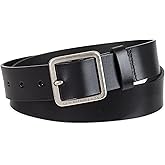 Levi's womens Casual Leather Belt With Square Buckle – Stylish Jeans & Dress Belt (Regular & Plus Sizes)