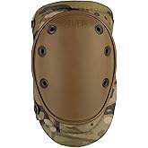 ALTA 50453.16 AltaFLEX Gel Insert Heavy Duty Knee Protector Pad, MultiCAM Cordura Nylon Fabric, AltaLOK Fastening, Flexible Cap, Long, Coyote