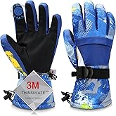 Odtmger Ski Gloves, Waterproof and Breathable Snow Gloves for Cold Weather, Men & Women Boys and Girls