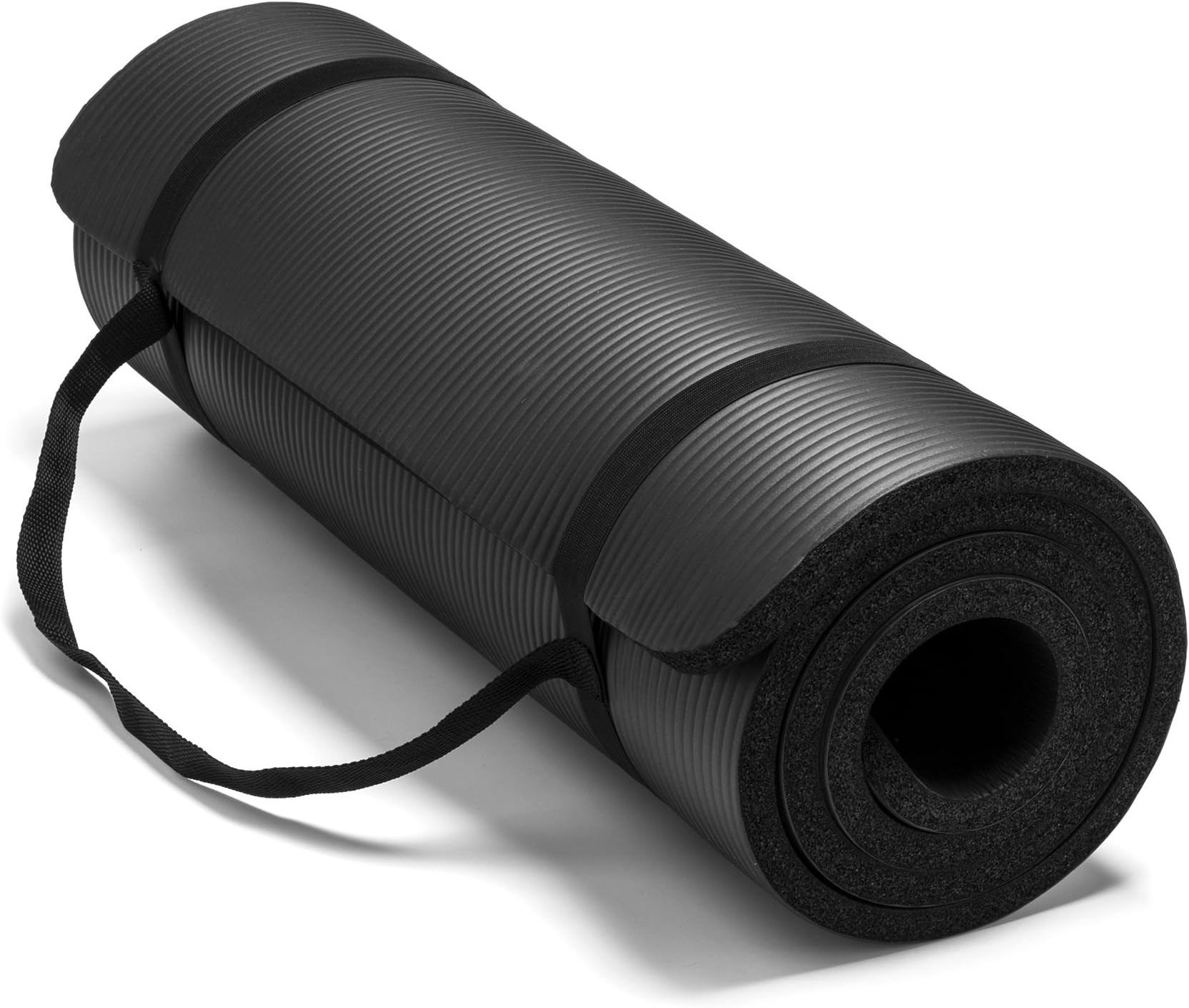 Spoga, Premium 5/8-inch Extra Thick 71-inch Long High Density Exercise Yoga Mat with Comfort Foam and Carrying Straps, for Exercise, Yoga, and Pilates