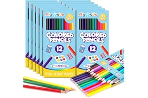 AIGYBOBO 144 Count Colored Pencils for Kids, 12 Pack Colored Pencils Bulk in 12 Vibrant Colors, Pre-sharpened Color Pencil, Bulk School Supplies for Teachers, Classroom Prizes, Art Supplies for Adults