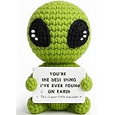 TKGIFTHOT Unique Valentines Gifts for Him Her Boyfriend Girlfriend Crochet Alien Valentines Day Anniversary Birthday Funny Romantic Gifts to My Love Men Women