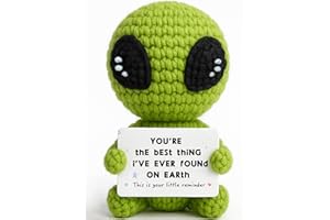 TKGIFTHOT Unique Crochet Alien Gift for Boyfriend, Girlfriend, Anniversary, Valentine's Day, Birthday, Christmas Funny Romantic Gifts for Him Her to My Love Stocking Stuffers