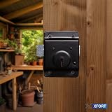 XFORT Traditional 4x3 Rim Press Lock Surface Mounted Black with Key view 5