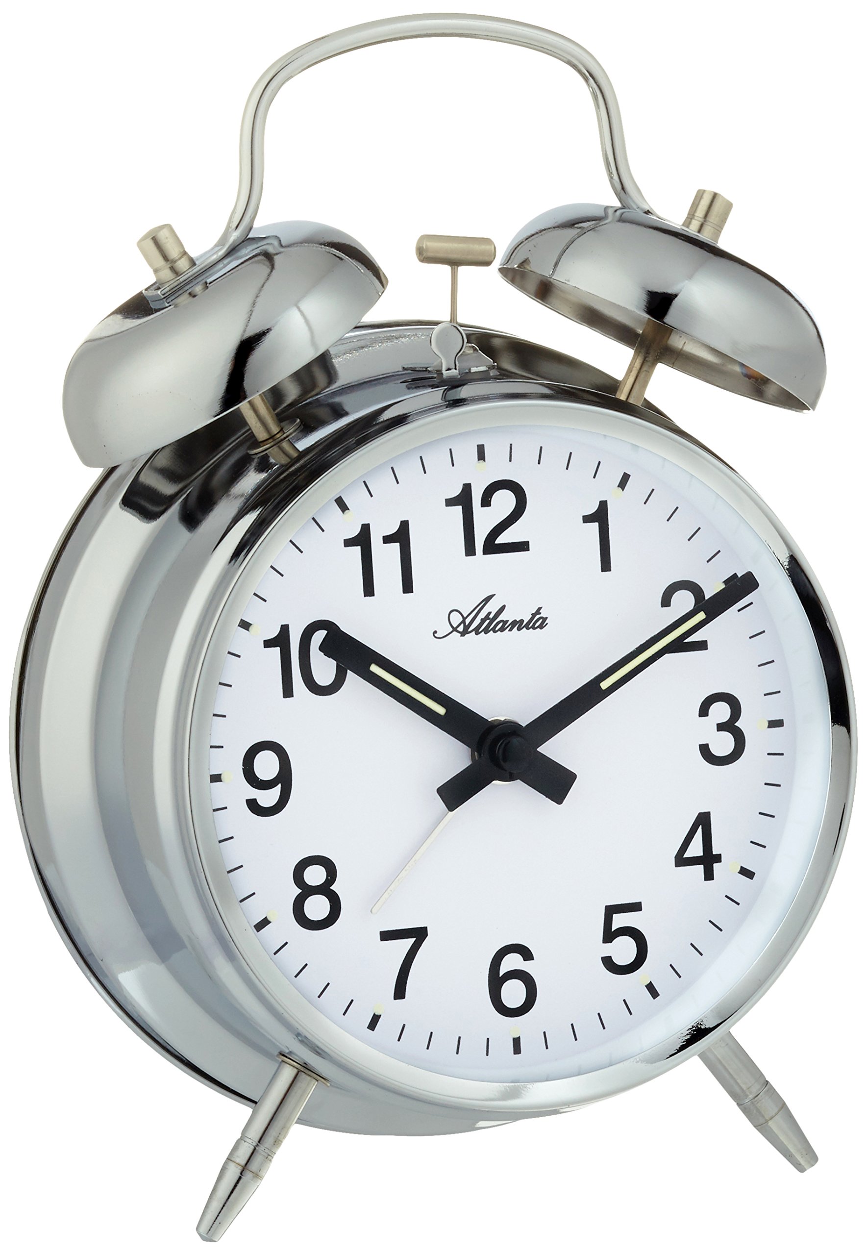 Atlanta Alarm Clock Analogue Silver 1054-19