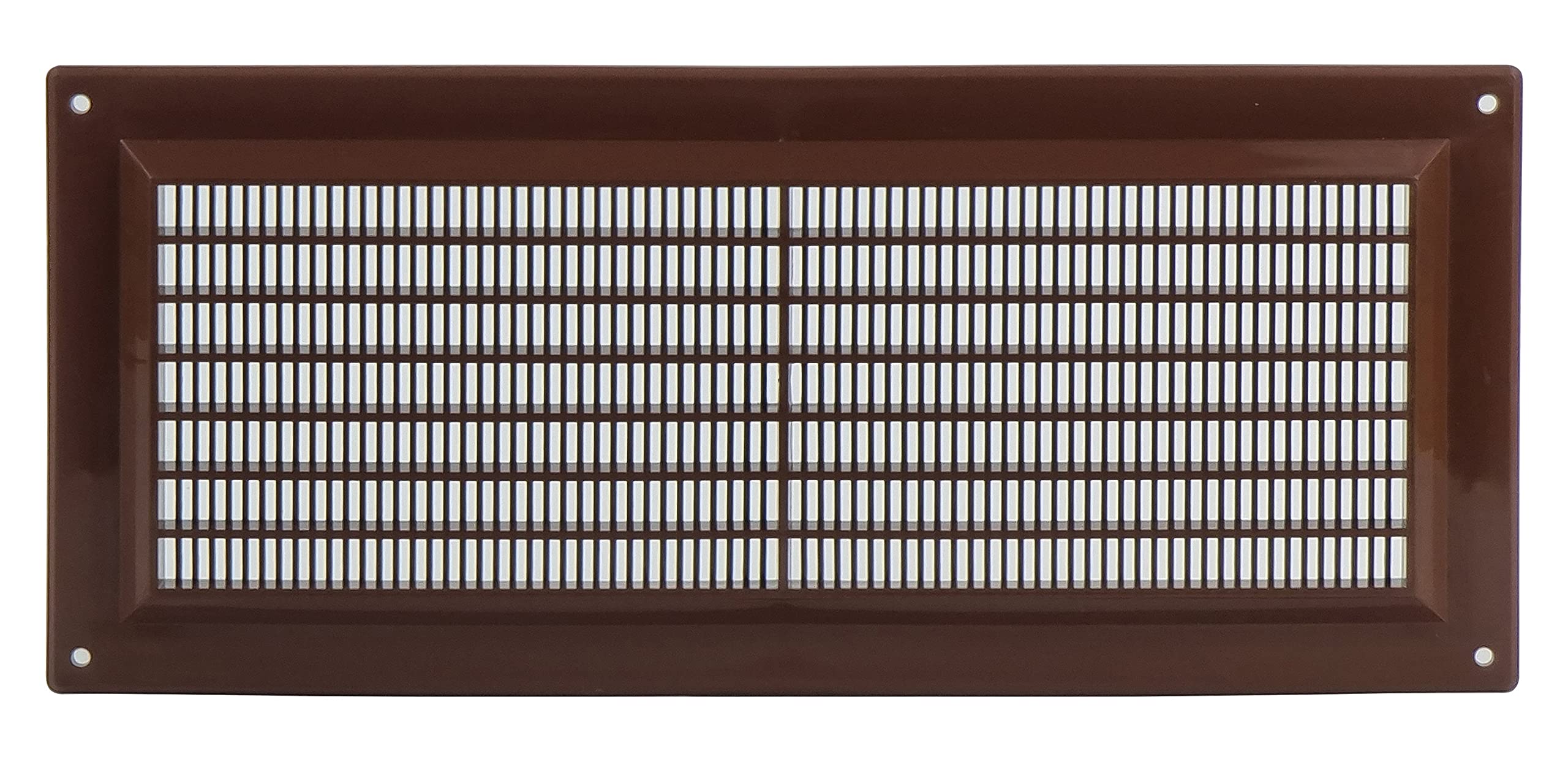 Steinberg14 Brown 300x130mm Air Vent Cover with Insect Mesh - 12x5 inch Ventilation Grilles for Walls and Ceilings - Internal Covers - Air Vents for interior walls - Plastic Ventilation Grille