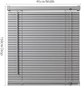 Funky Gadgets Silver Grey PVC Venetian Blind 45x150cm Easy Fit view 4