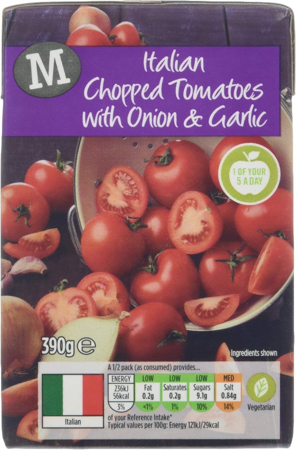Morrisons Chopped Tomatoes with Garlic & Onion 390g Amazon.co.uk Grocery