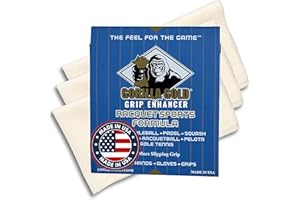 Gorilla Gold Grip Enhancer Tacky Towel - Racquet Sports Tack Cloth Rags for Sweaty Hands in Tennis, Pickleball, Padel, Racque