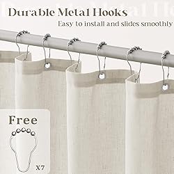 Oatmeal Linen 36x72 Shower Curtain for Shower Stall