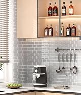 Yoillione Thicker Peel & Stick Wall Tiles 12x12 Grey 10 Sheets Backsplash view 5
