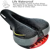DAWAY C66 Comfortable Bike Seat with Memory Foam and Taillight view 5