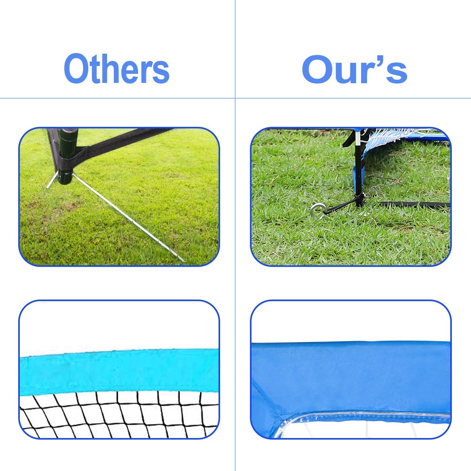 JOGENMAX Portable Soccer Goal, Pop Up Goal Nets with Aim Target, Set of 2, with Agility Training Cones, Led Lights and Portable Carrying Case for Kids & Adults Size 4‘X3’X3‘ : Sports & Outdoors
