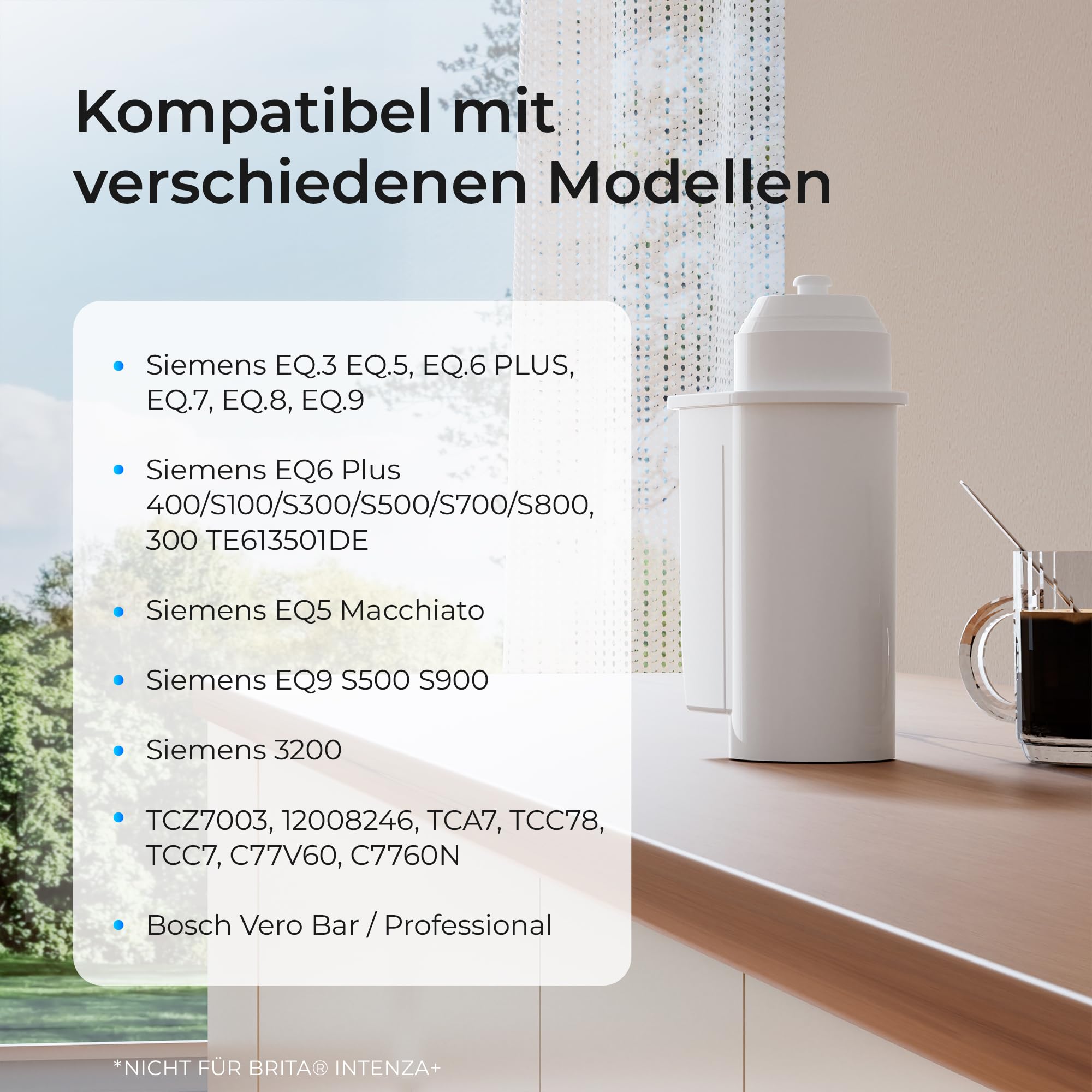 Waterdrop Ersatzwasserfilter für Siemens® EQ Series, EQ5, EQ6, EQ7, EQ9, EQ500, Bosch® TCZ7003, TCZ7033, für Brita® Intenza® 575491, TÜV SÜD Zertifiziert, Pack of 4 8