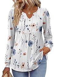 Zeagoo Womens Plus Size Tops Casual Long Sleeve