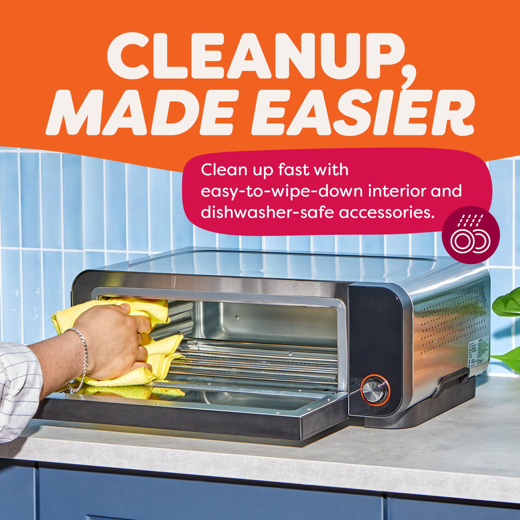 Instant Pot No Preheat Required* 6-in-1 Pizza and Toaster Oven with InstantHeat Technology, Fits a 12