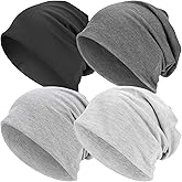 EINSKEY Lightweight Slouchy Beanie for Men Women, Oversize Thin Cotton Skull Cap Chemo Cap Night Sleeping Hat for All Seasons