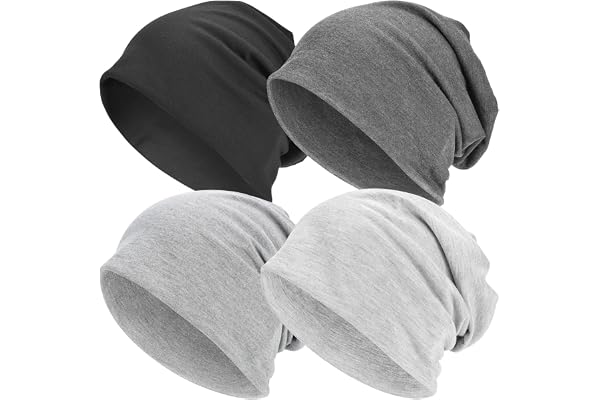 EINSKEY Slouchy Beanie for Men Women, Cotton Multipurpose Daily Headwear | Lightweight Thin Oversize Skull Cap, Chemo Headwea