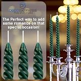 DECO EXPRESS Candles Pack of 3 Twisted Non Drip 6 Hour Burn Green view 5