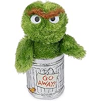 GUND Sesame Street Official Oscar the Grouch Muppet Plush, Premium Plush Toy for Ages 1 & Up, Green/Silver, 10”