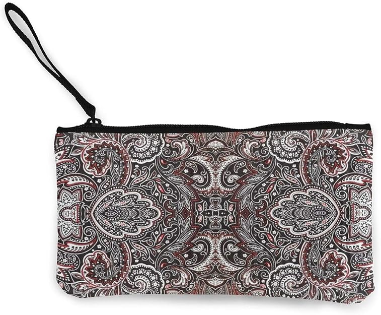 Vintage Paisley Floral Portable Women Canvas Coin Purse