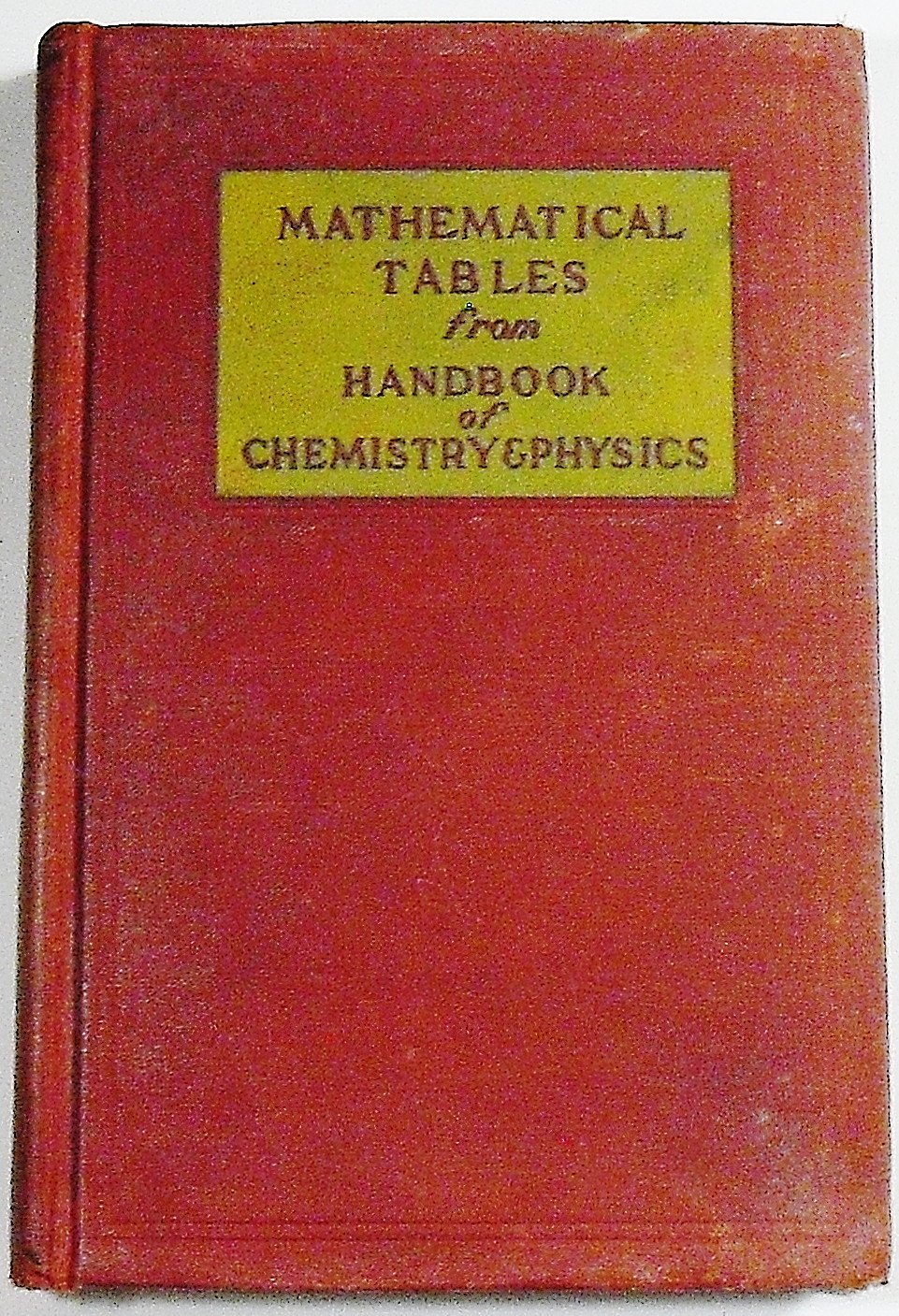 Handbook ... and Mathematical Physics Tables From Chemistry of