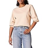 Amazon Essentials Women's French Terry Fleece Crewneck Sweatshirt with Sleeve Detail