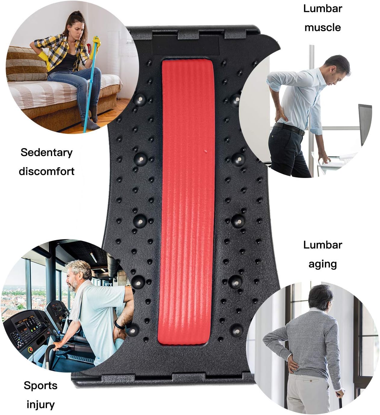 Lower Back Stretcher with Magnetic Acupressure Points Multi-Level Lumbar Stretching deviceLumbar for Pain Relief Chronic Herniated Disc Sciatica Scoliosis Spinal Back Stretcher for Relieve Back Pain …: Health & Personal Care
