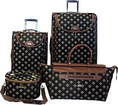 fleur de lis luggage set