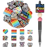 SALUOKE 12pcs Inspirational Silicone Focal Beads for Pens Making Beads for Keychain Shape for Bracelet Necklace Crafts (Inspirational Style)