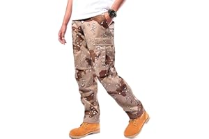 BACKBONE Mens Casual Street Fashion Camo Cargo Pants Army Combat Military BDU Pants Work Hunt Pants