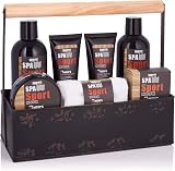 BRUBAKER Men's 8 Pc. Musk Body Wash Skincare Set Vintage Toolbox Gift view 1