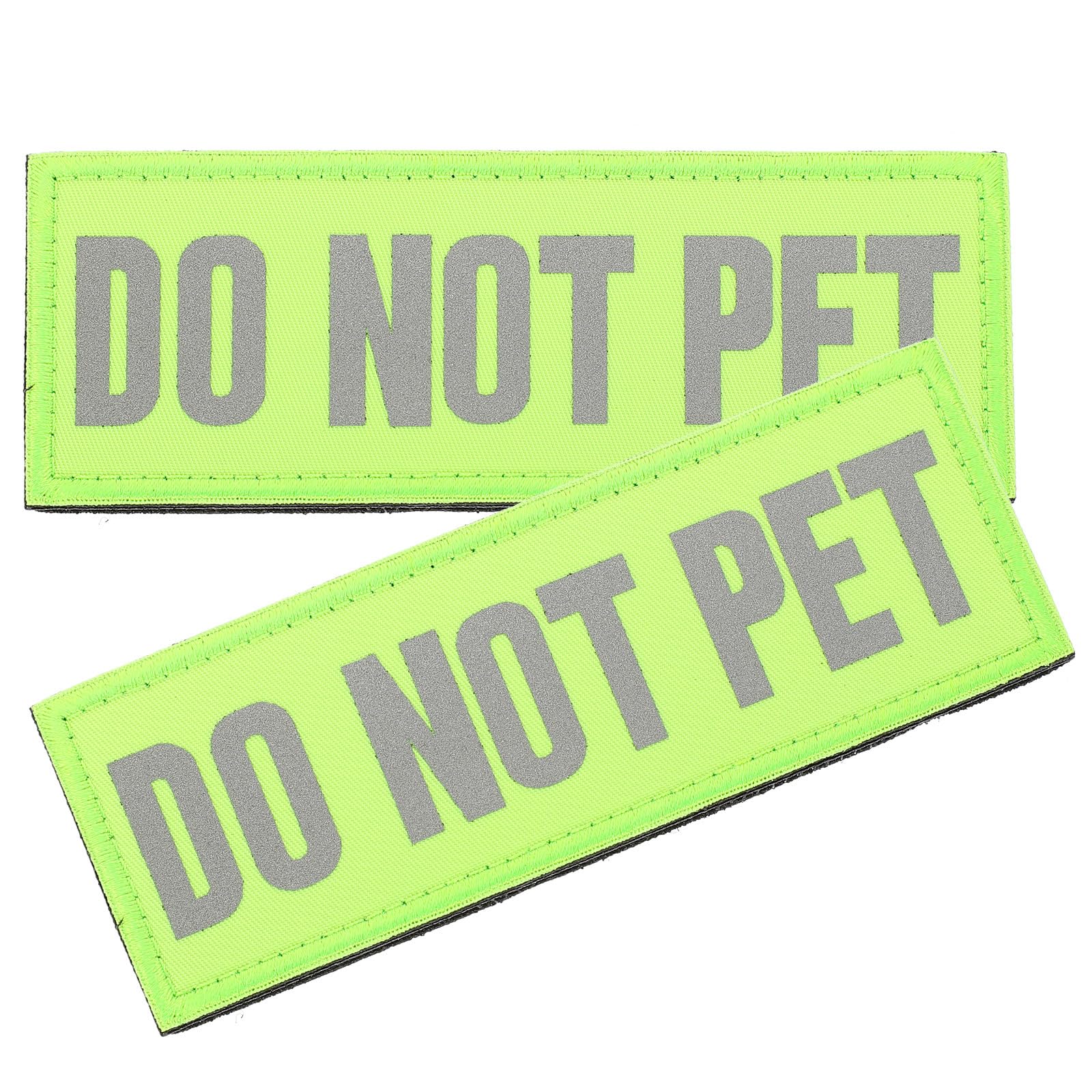 Yardwe Reflective Service Dog Patches for Harnesses, Adhesive do Not Pet Stickers Night Safety Visibility for Assistance Dog Vest
