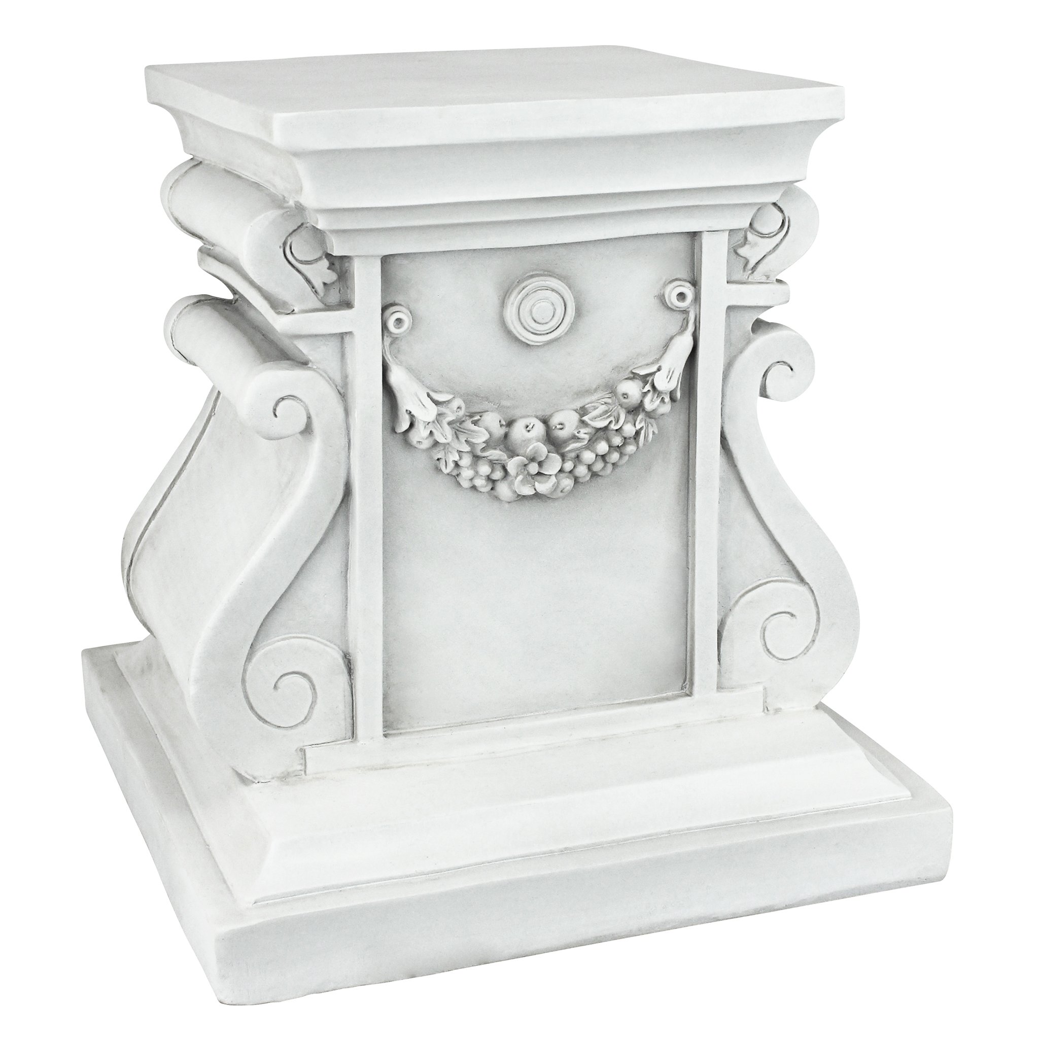 Design Toscano NG314105 Classic Statuary Garden Plinth Base Riser, Medium 30.5 cm, Polyresin, Antique Stone — image 1