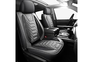 FREESOO Tundra 2014-2021 Full Set Seat Covers, Fit for Toyota Tundra Crewmax Cab, Custom Truck Seat Covers with Waterproof Faux Leather BlackGrey