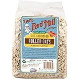 Bob's Red Mill Organic Rolled Oats, 32 Ounces (Pack of 4)