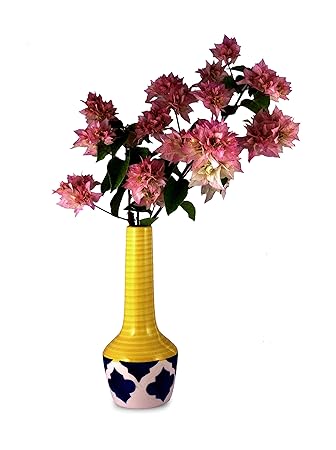 Buy Yellowtable Classic Ceramic Flower Vase In Umrao Blue For Home