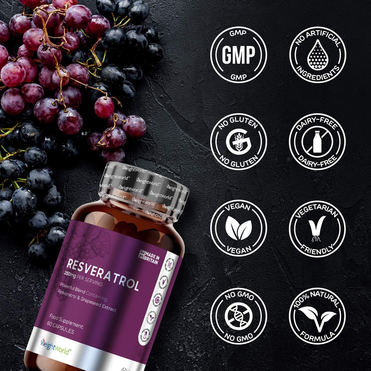 Trans Resveratrol with Quercetin, 120 Capsules, 4 Months Supply, Resveratrol Supplements, 1 Capsule a Day - Image 4