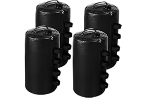 LOKXXIOEEXW Canopy Weights Bag, 88/132/176 LBS Tent Weights Set of 4 - Heavy Duty Portable Water Weights Strong Windproof for Pop up Canopy, Tent, Gazebo, Shelter Upgraded (Black-20L)