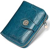 SENDEFN Small Womens Wallet Leather RFID Blocking with Multiple Card Slots and Zipper Coin Pocket