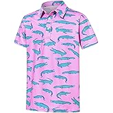 Cuddomper Boys Performance Polo Shirt Short Sleeve Golf Clothes for Active Casual Size 5-14